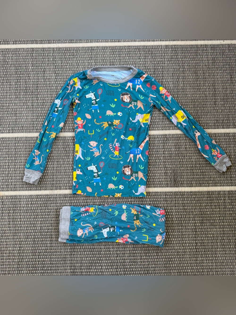 Little Sleepies Jungle Gym Bamboo Viscose Two Piece Pajama Set, 4T